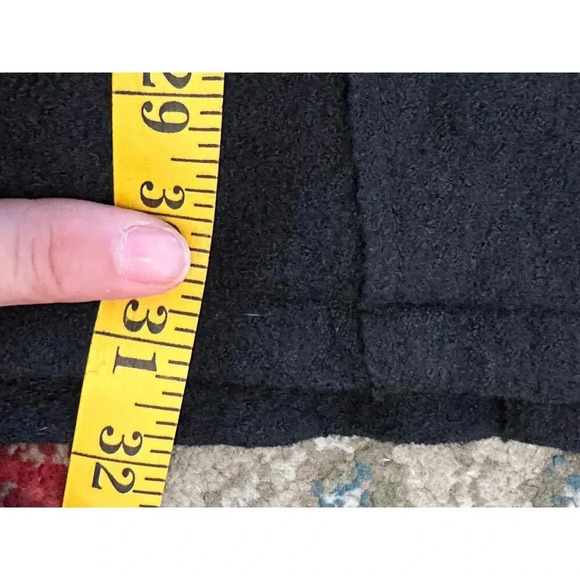 Free People Black Wool Blend Button Front Asymmetrical Coat Size 10 - Picture 10 of 11